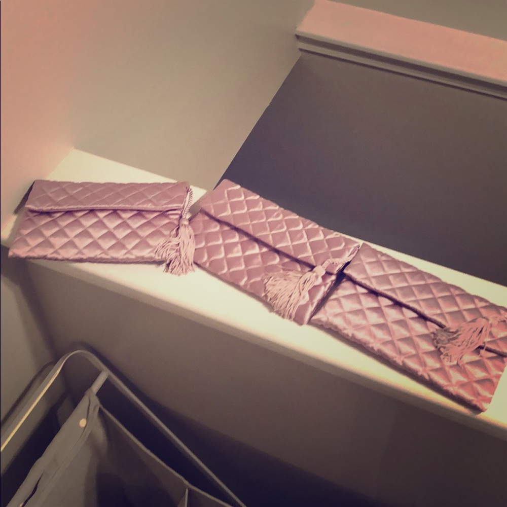 Dessy Group Suede Rose Clutch